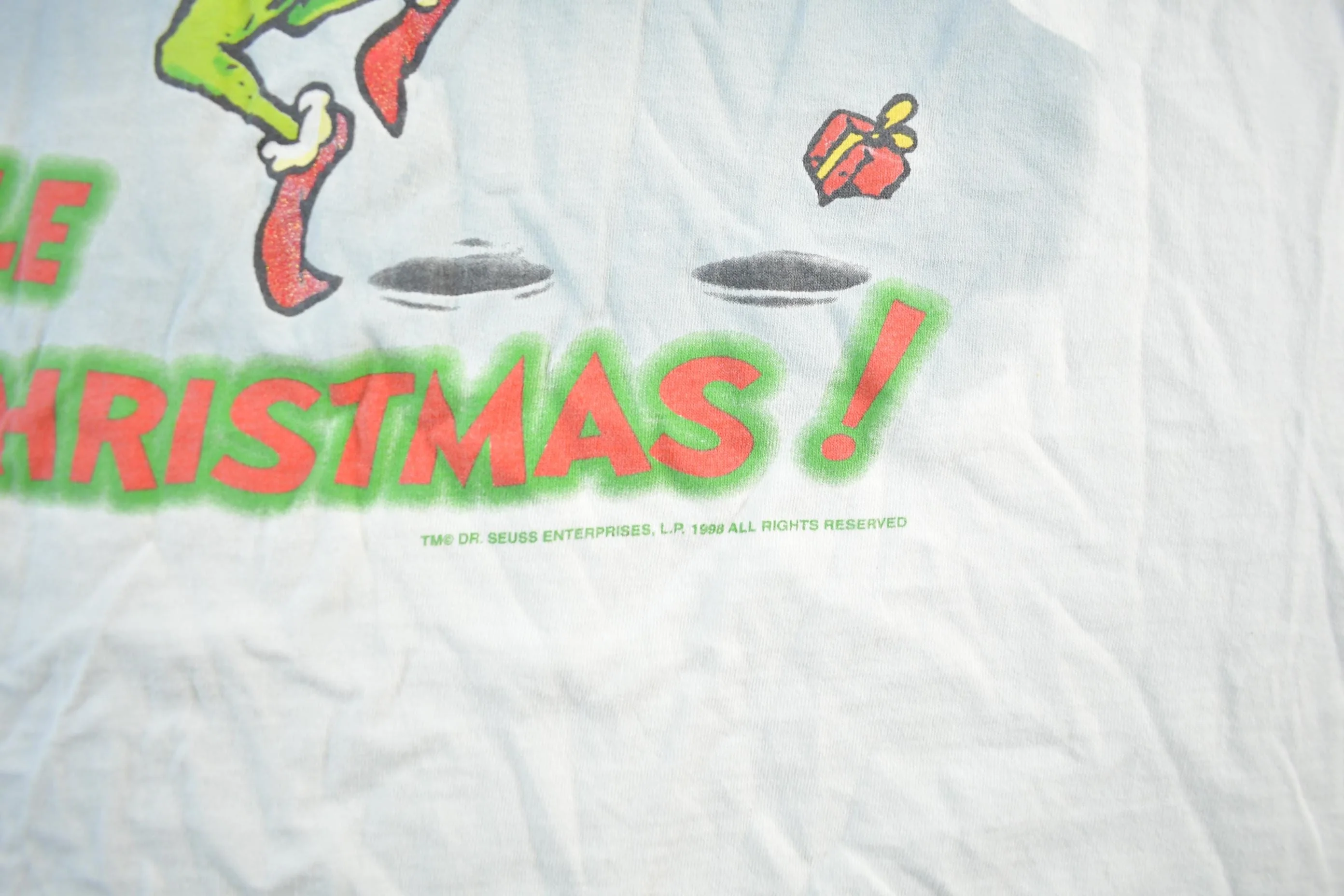 Vintage 1998 How The Grinch Stole Christmas Single T-Shirt Men's Large - Image 4