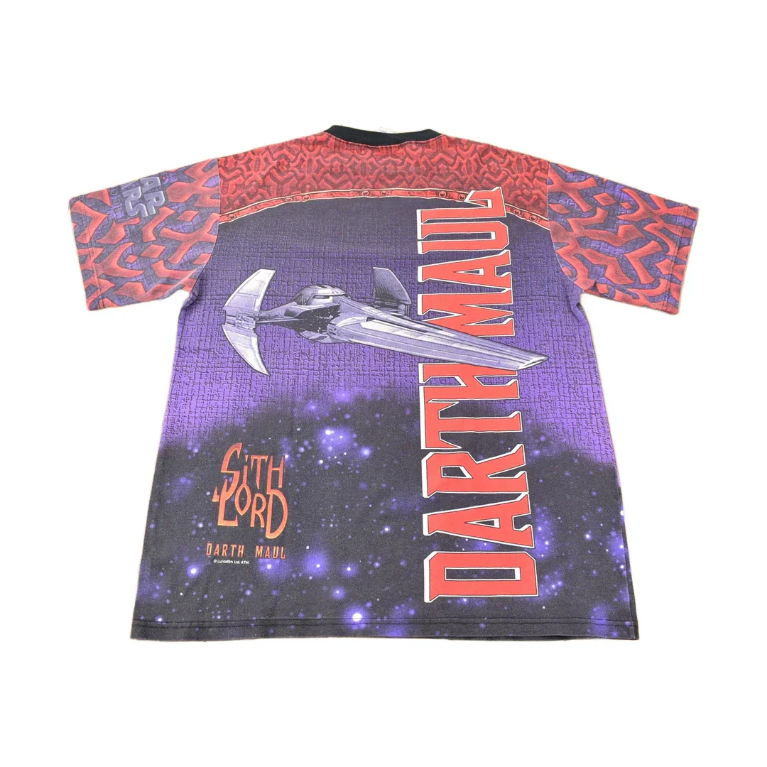 Vintage 1999 Darth Maul Sith Lord All Over Print Star Wars Episode 1 T-Shirt Men's Large - Image 2
