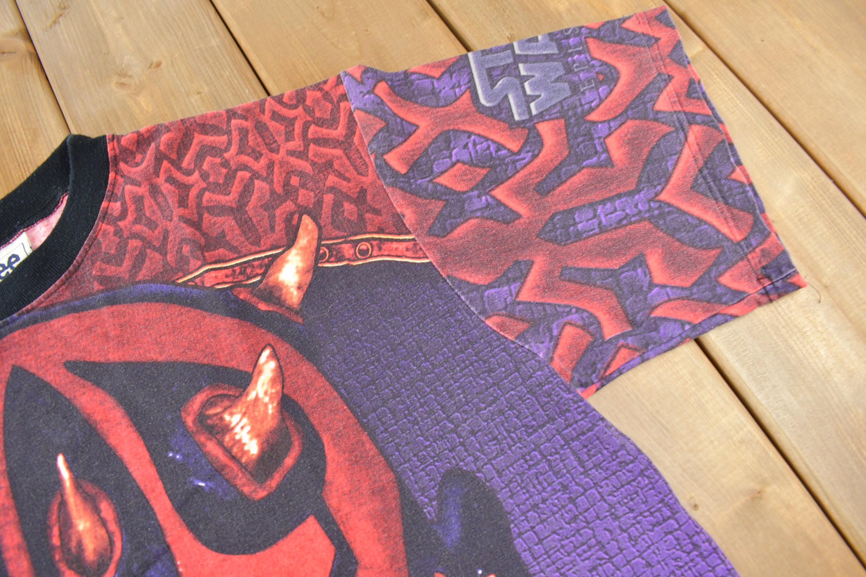 Vintage 1999 Darth Maul Sith Lord All Over Print Star Wars Episode 1 T-Shirt Men's Large - Image 5