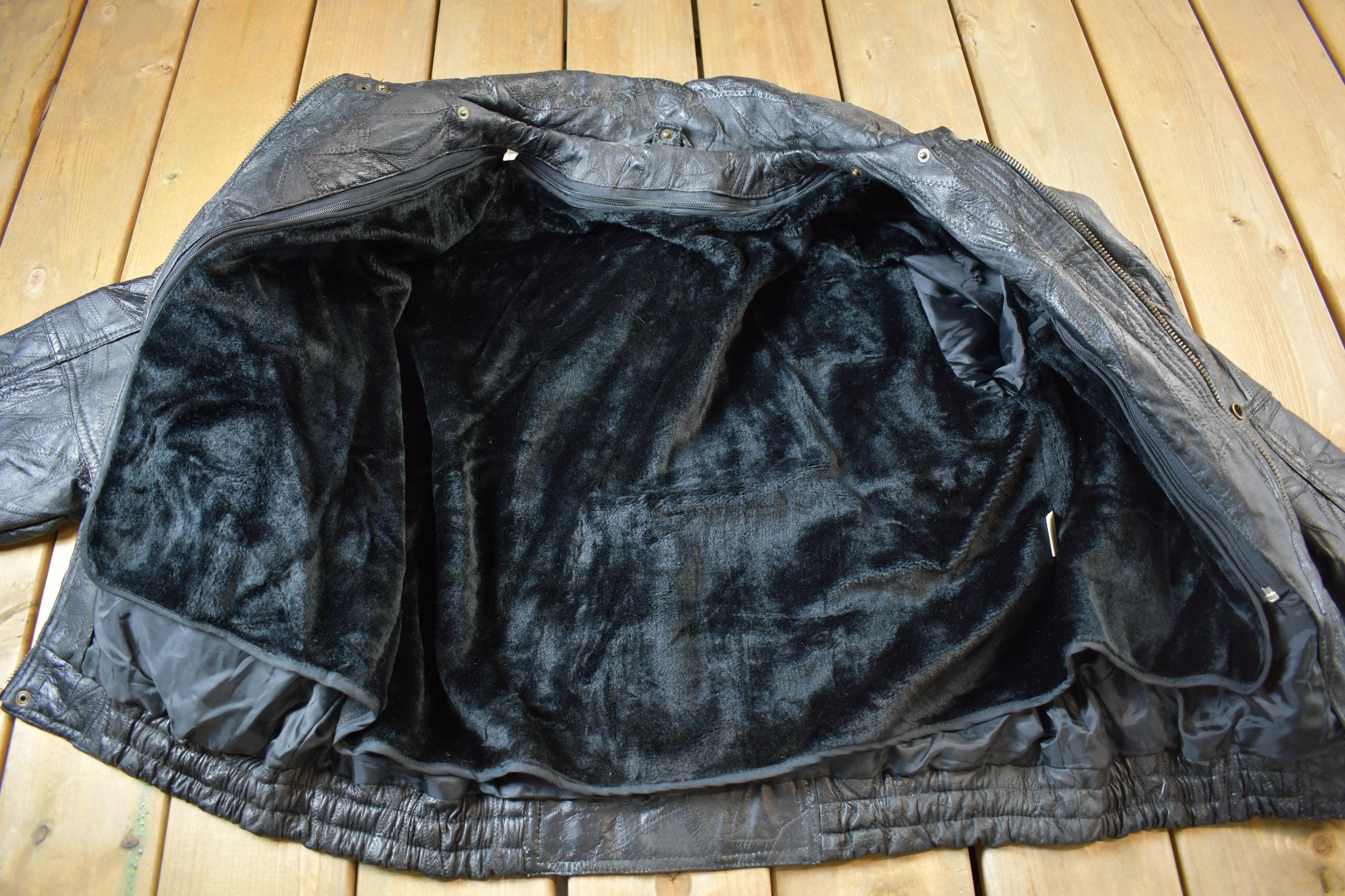 Vintage 2000 Giovanni Navarre Leather Biker Jacket With Lining Men's XL NWT - Image 4