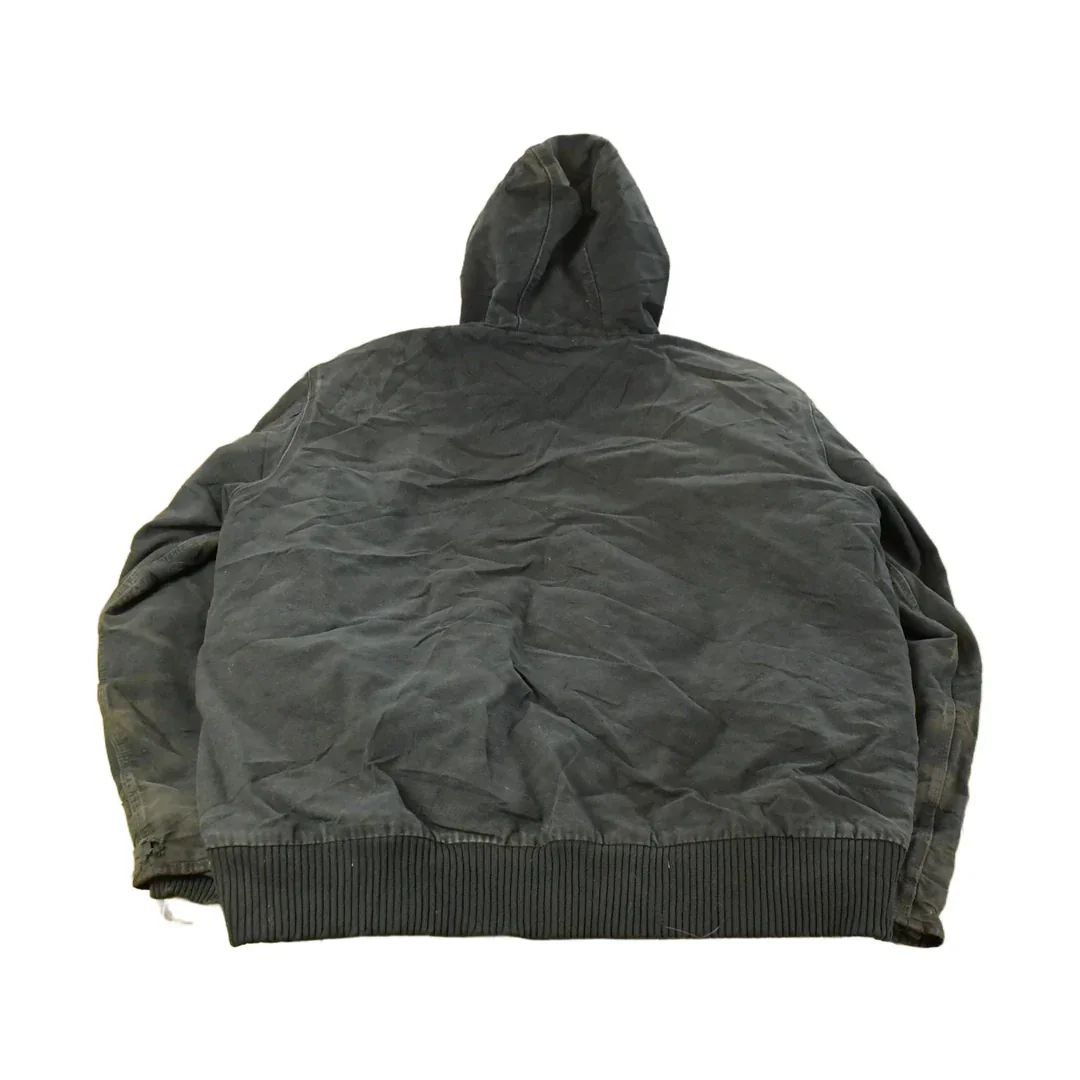 Vintage 2000s Carhartt Canvas Hooded Jacket Men's XL - Image 2