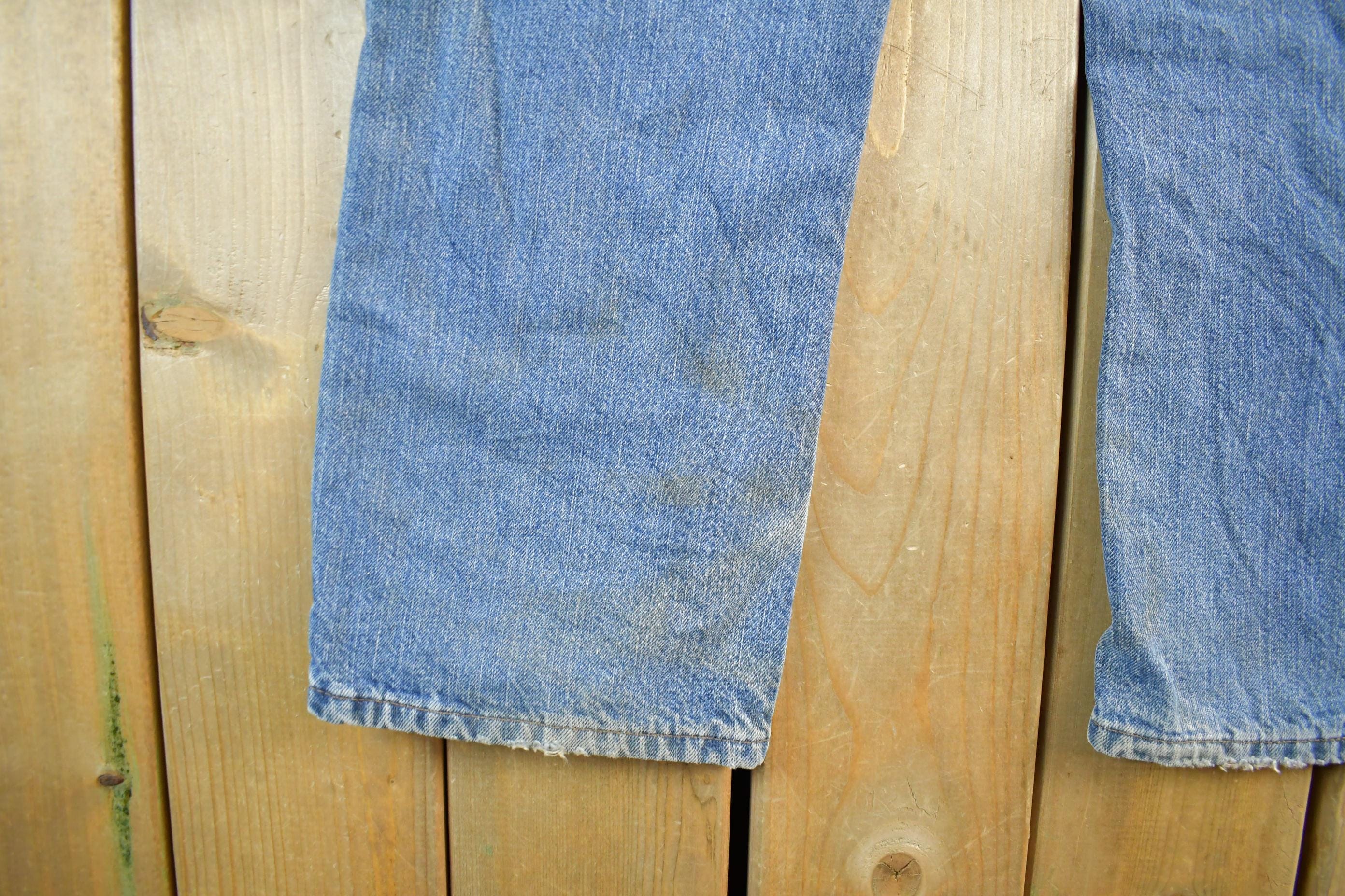 Vintage 2000s Carhartt Distressed Flannel Lined Denim Work Jeans Women's 29 x 32 - Image 6