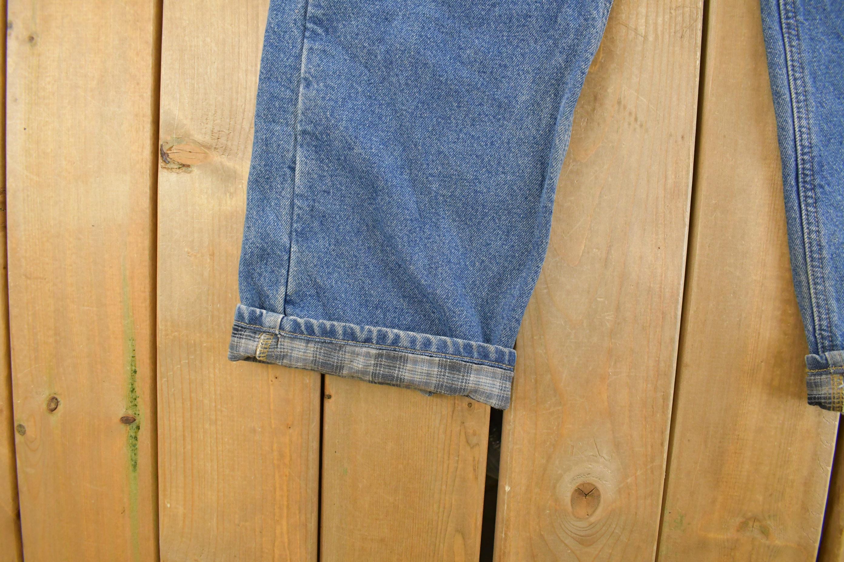 Vintage 2000s Carhartt Flannel Lined Denim Jeans Men's 36 x 32 - Image 3