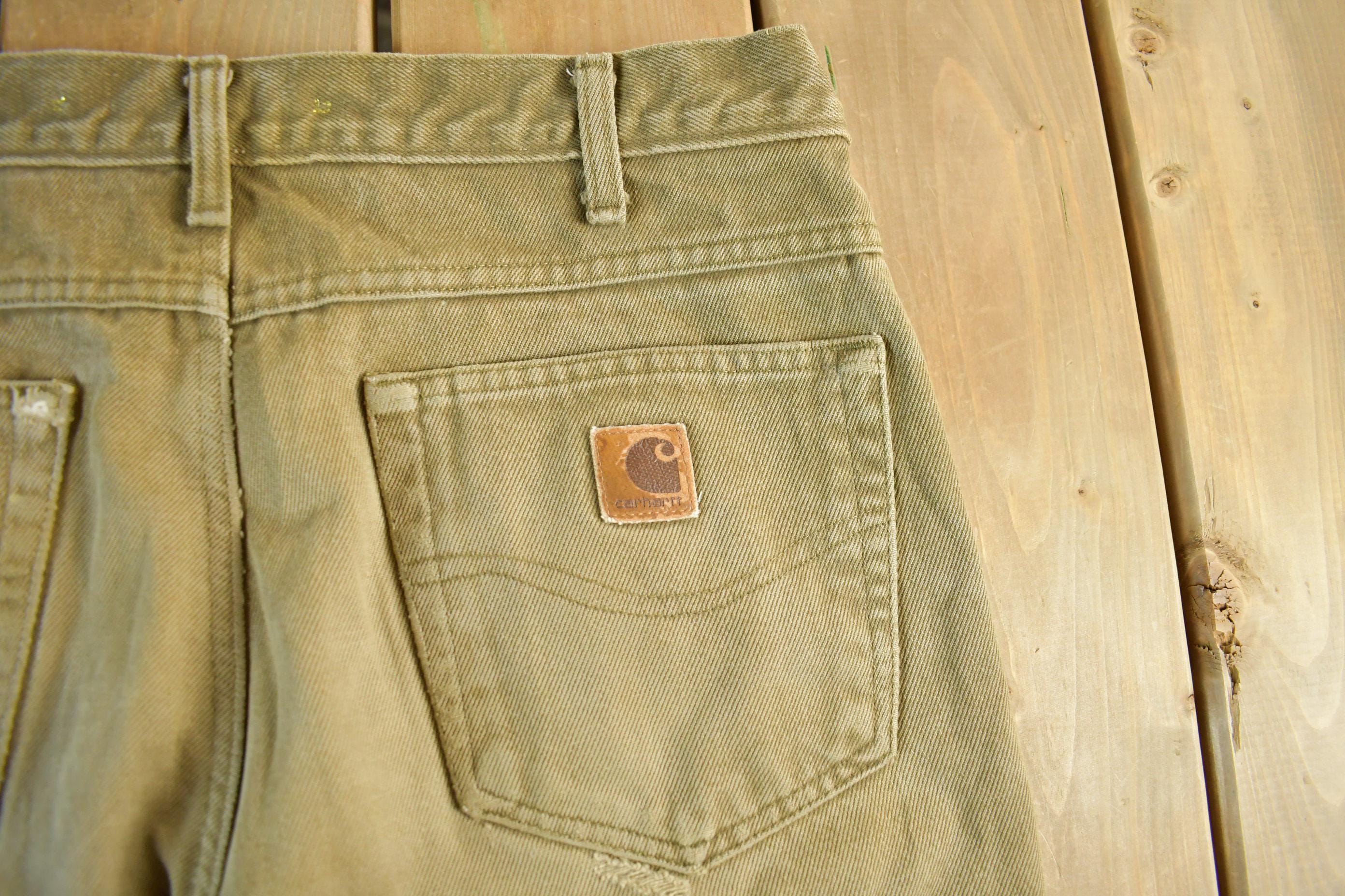 Vintage 2000s Carhartt Lined Carpenter Work Denim Jeans Men's 34 x 31 - Image 7