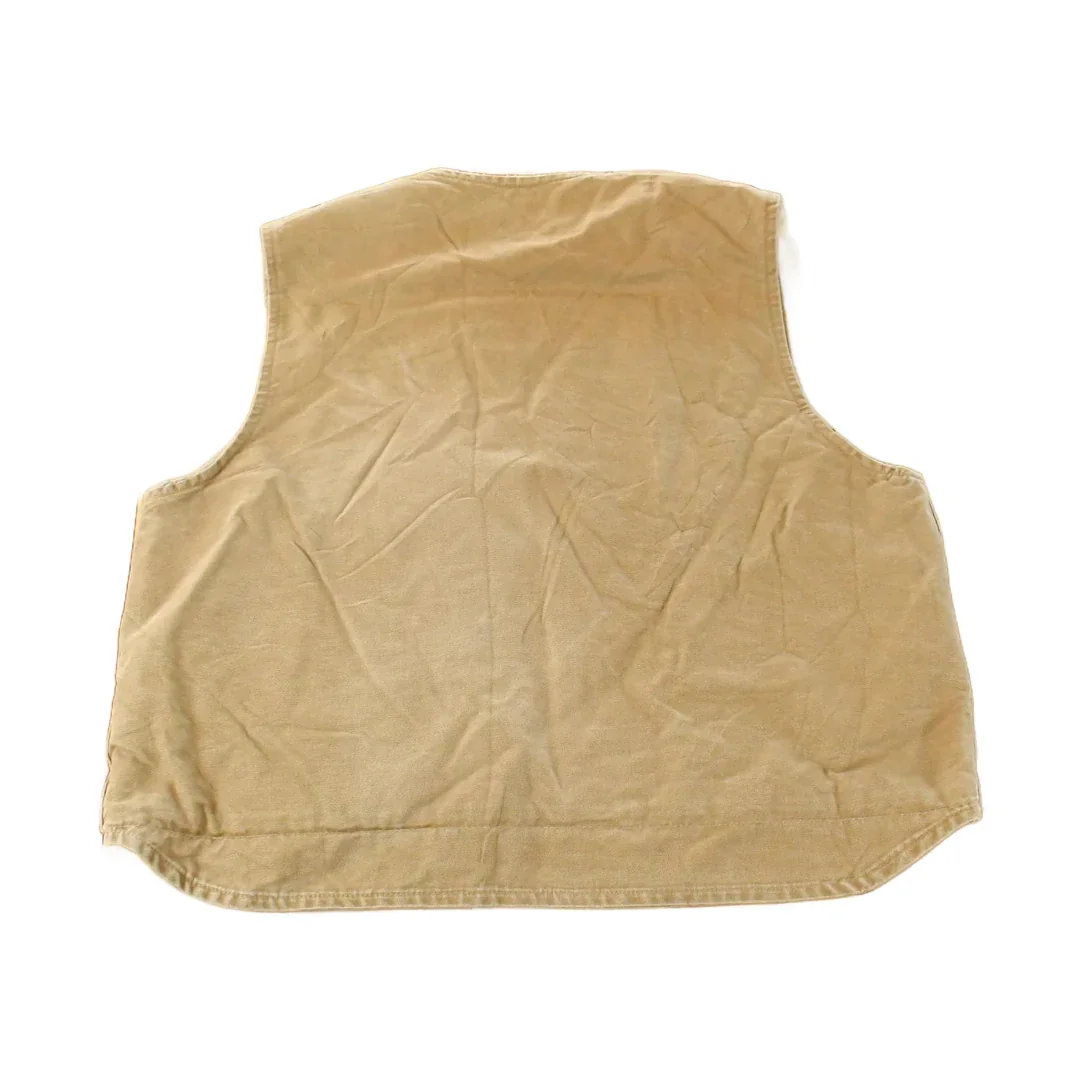 Vintage 2000s Carhartt Sun Faded Distressed Sherpa Lined Jacket Vest Mens 2XL - Image 2