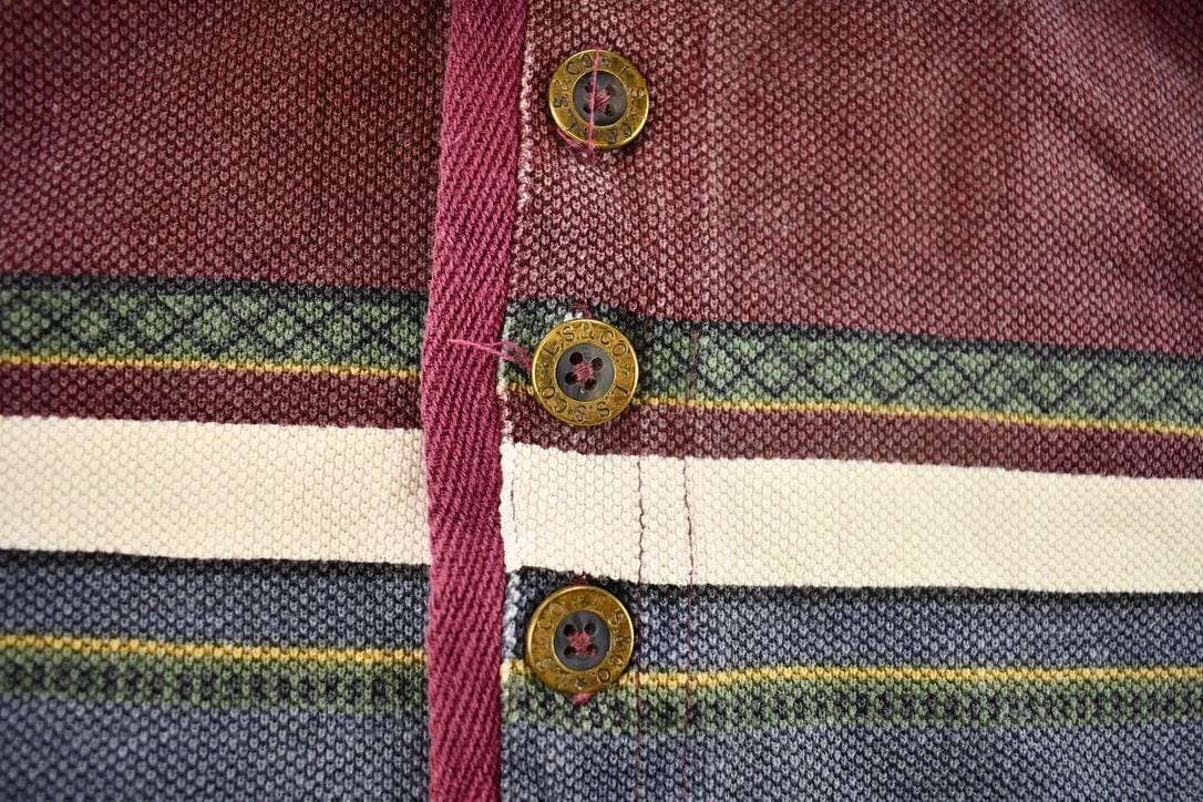 Vintage 2000s Horizontal Striped Levi's Jeanswear Polo Shirt Men's XL - Image 4