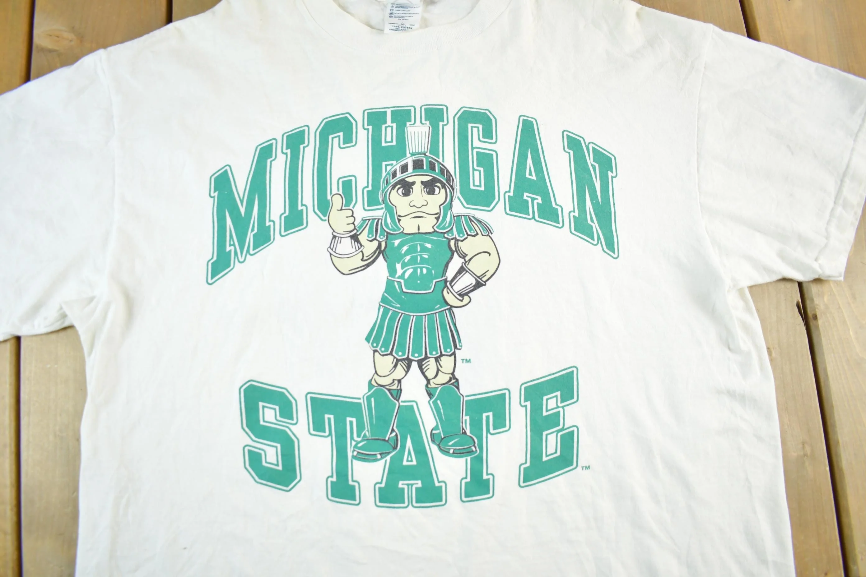 Vintage 2000s Michigan State University Collegiate T-Shirt Men's XL - Image 3