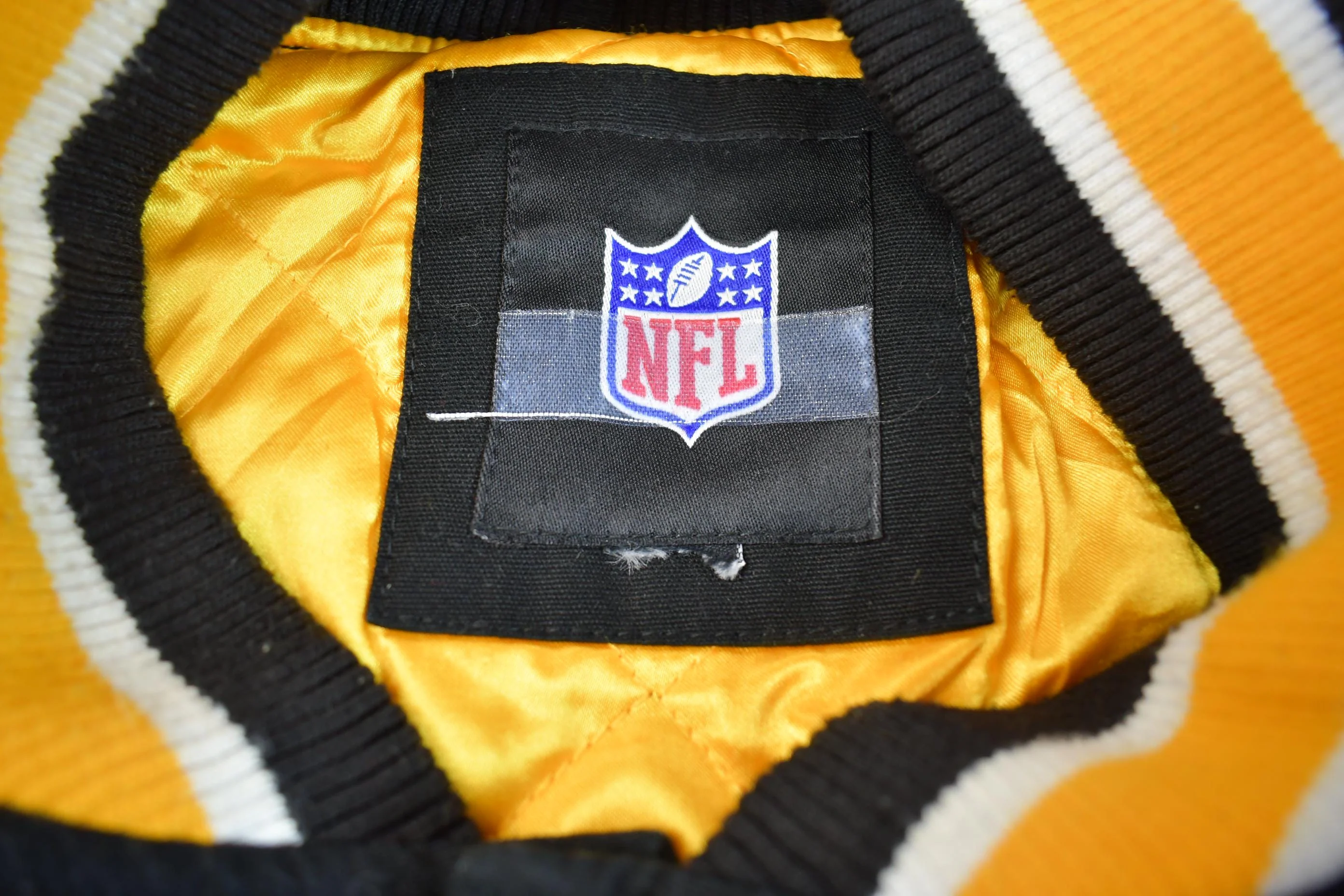 Vintage 2000s NFL Pittsburgh Steelers 6x Super Bowl Champion Embroidered Varsity Jacket Made In USA - Image 10