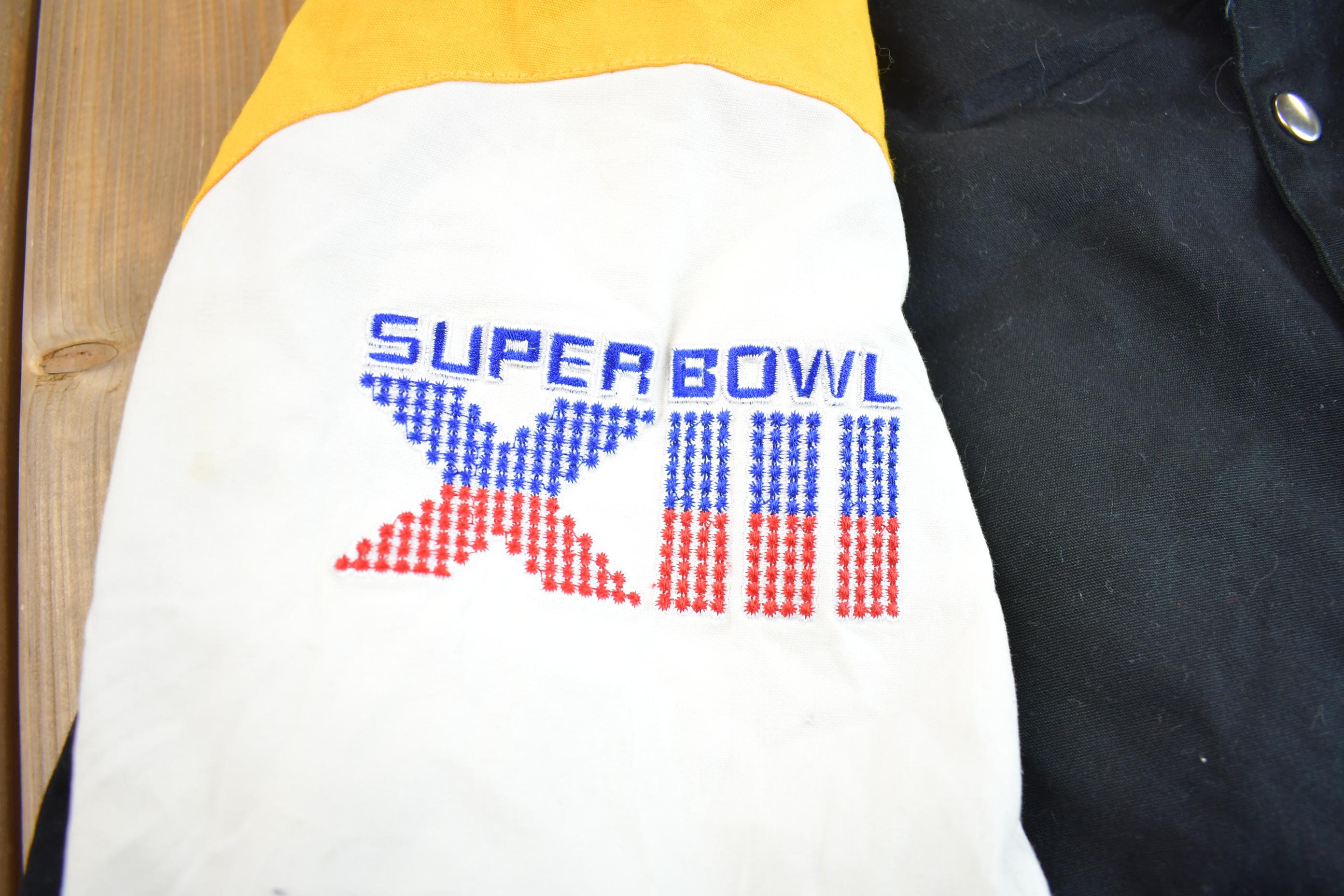 Vintage 2000s NFL Pittsburgh Steelers 6x Super Bowl Champion Embroidered Varsity Jacket Made In USA - Image 6