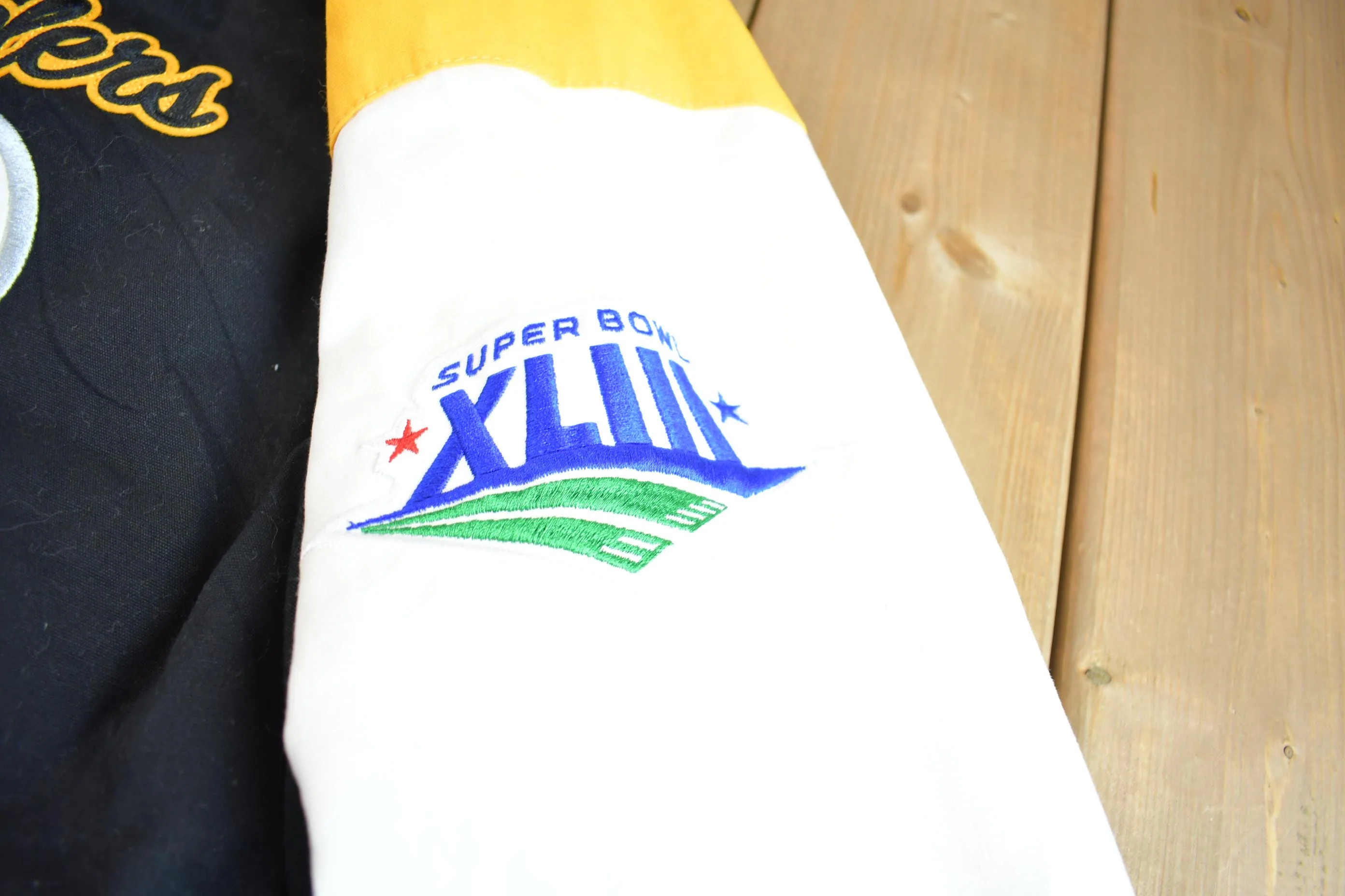 Vintage 2000s NFL Pittsburgh Steelers 6x Super Bowl Champion Embroidered Varsity Jacket Made In USA - Image 9