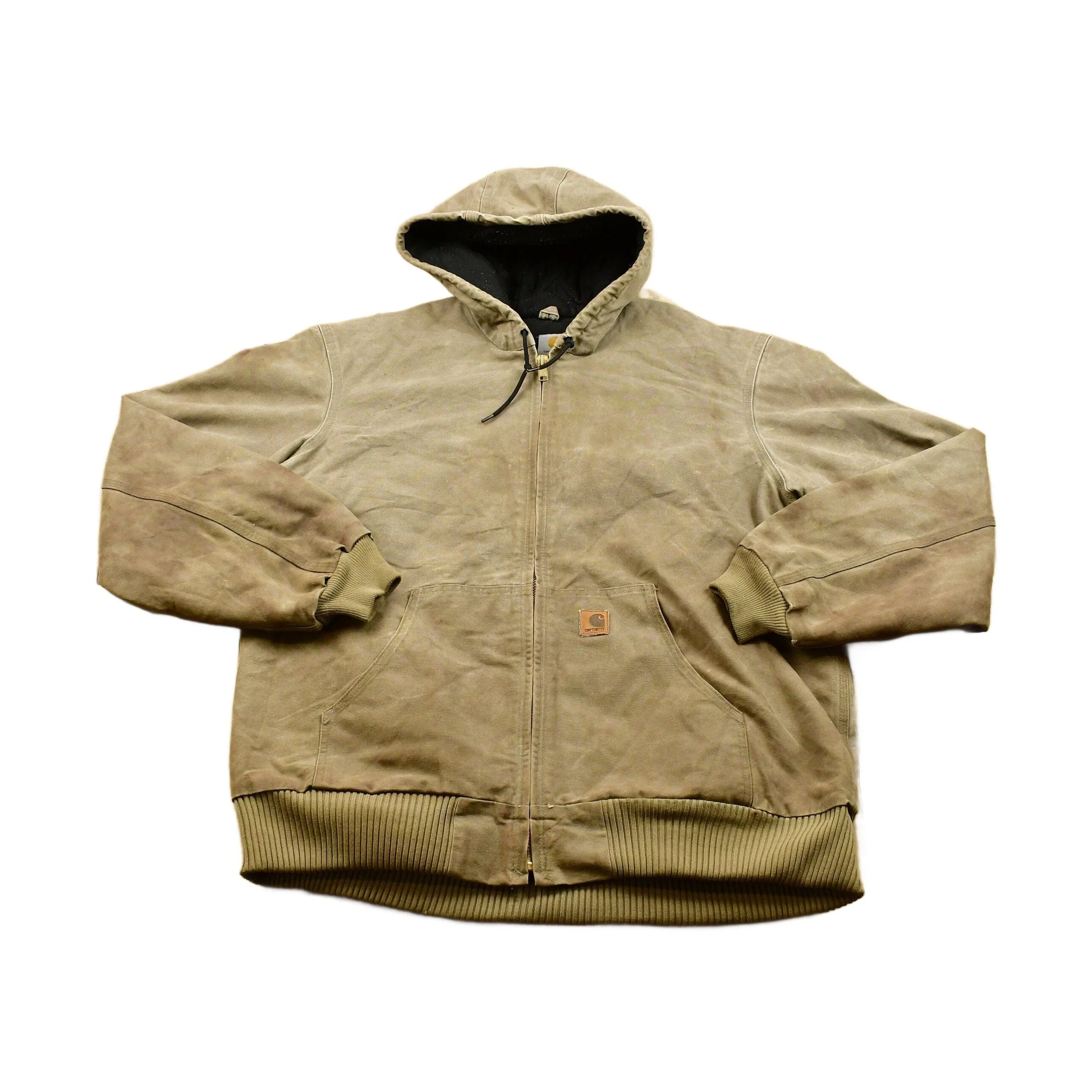 Vintage 80's Carhartt Hooded Work Jacket Men's XL Tall