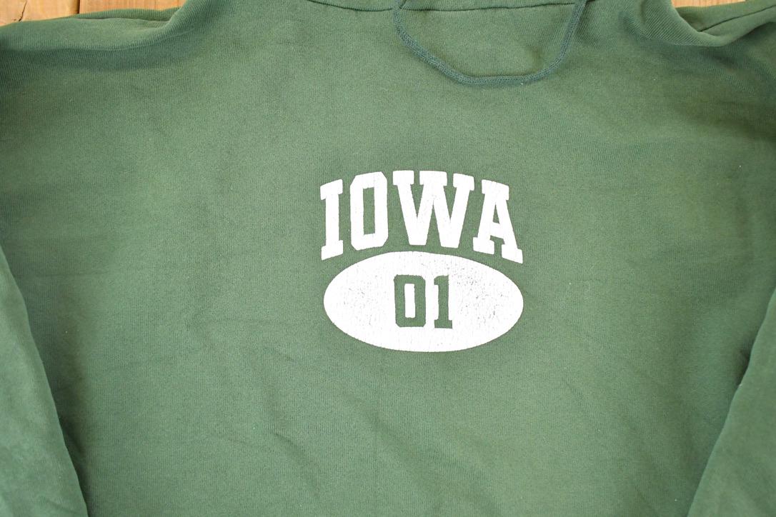 Vintage 90s Iowa Hoodie, Souvenir Graphic Sweater (Men's L) - Image 4