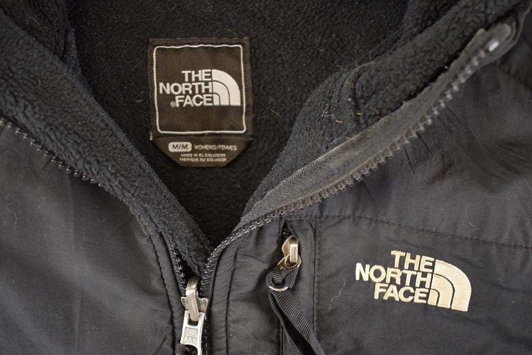 Vintage 90s The North Face Fleece Hooded Sweater - Women's M - Image 3