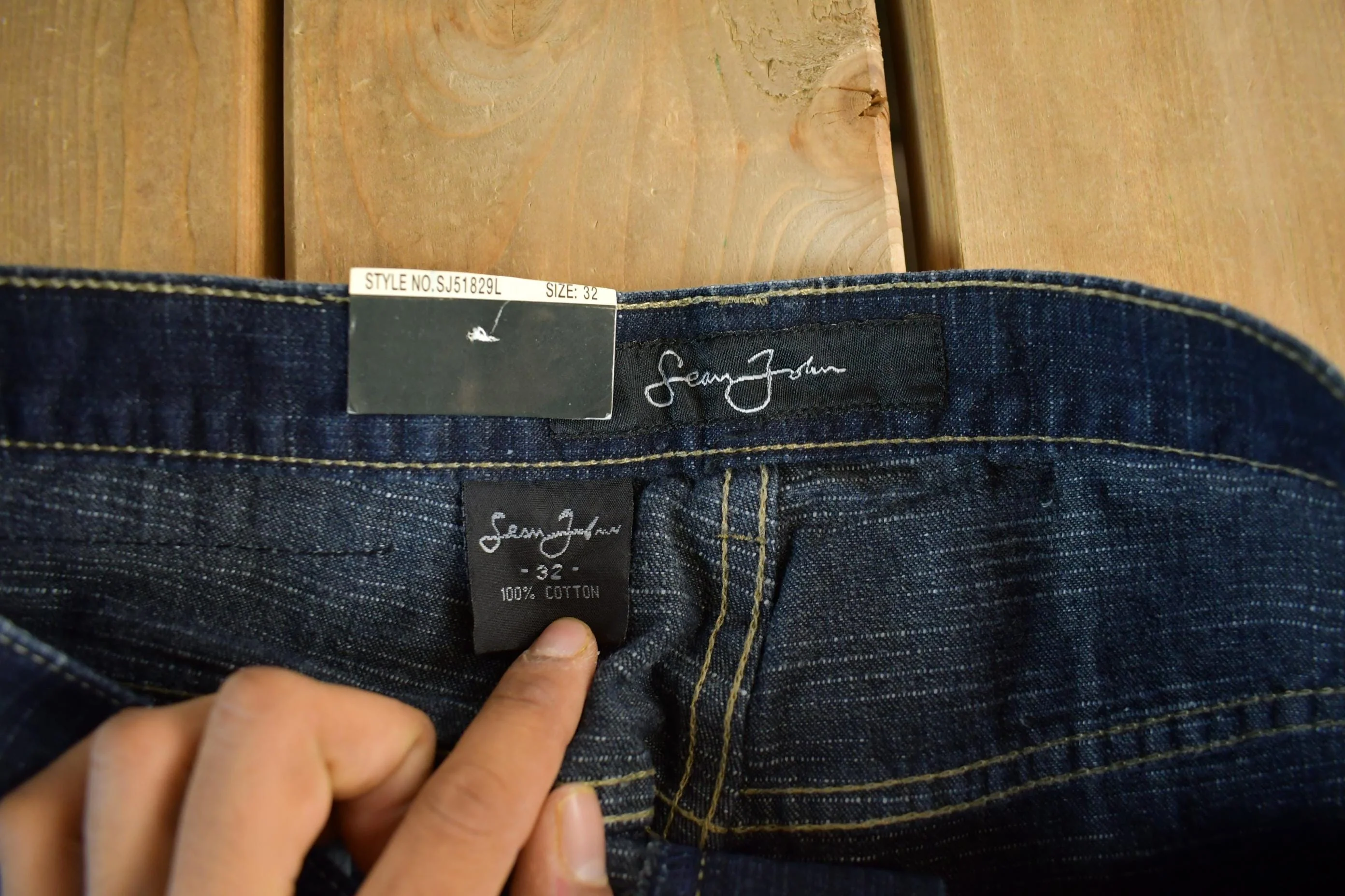 Vintage DEADSTOCK Y2K Sean John Hip Hop Denim Jeans Men's 32 x 33 - Image 5