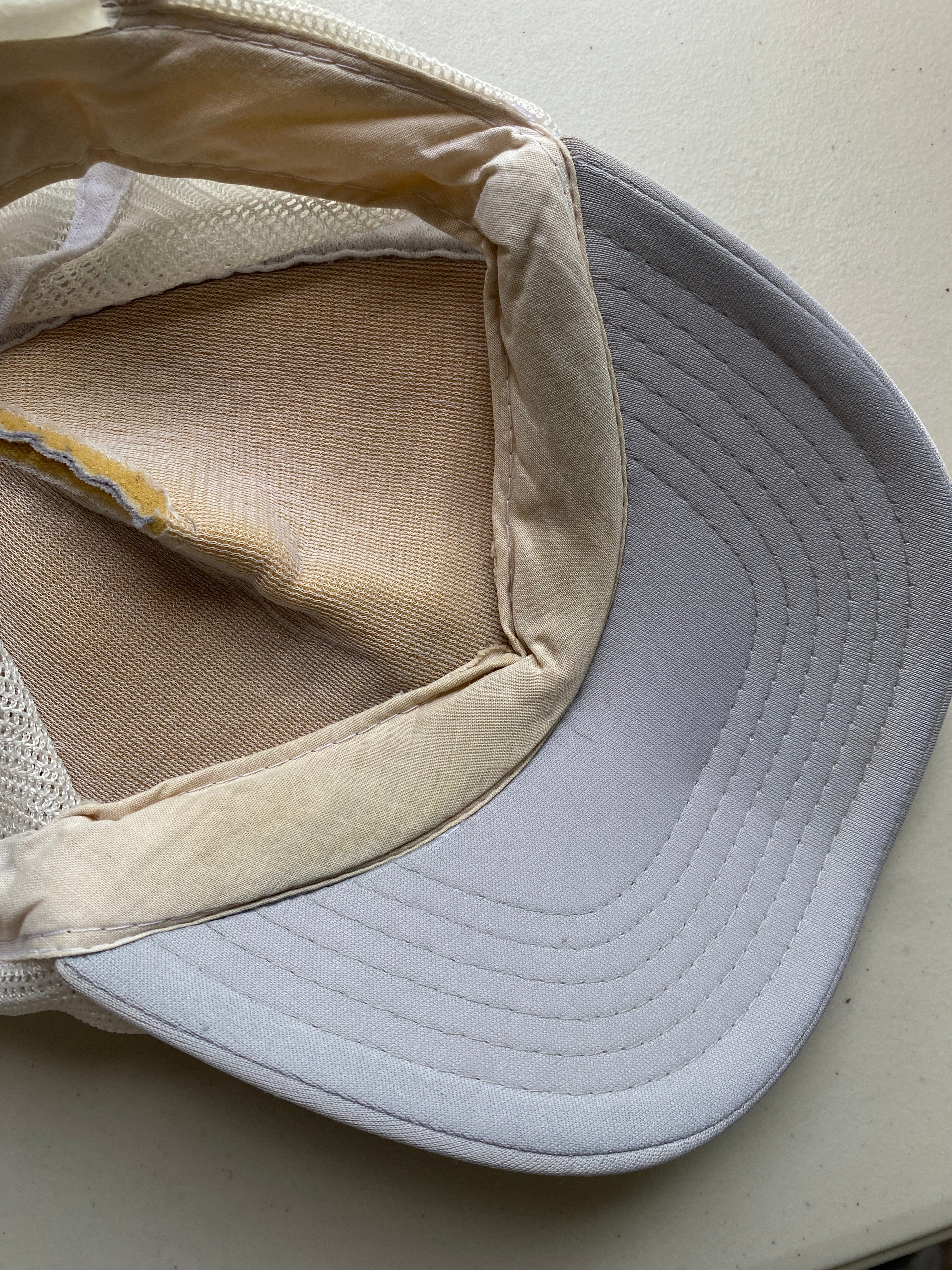 Vintage Fishing Hat Adult Grey Trucker Snap Back - Image 3