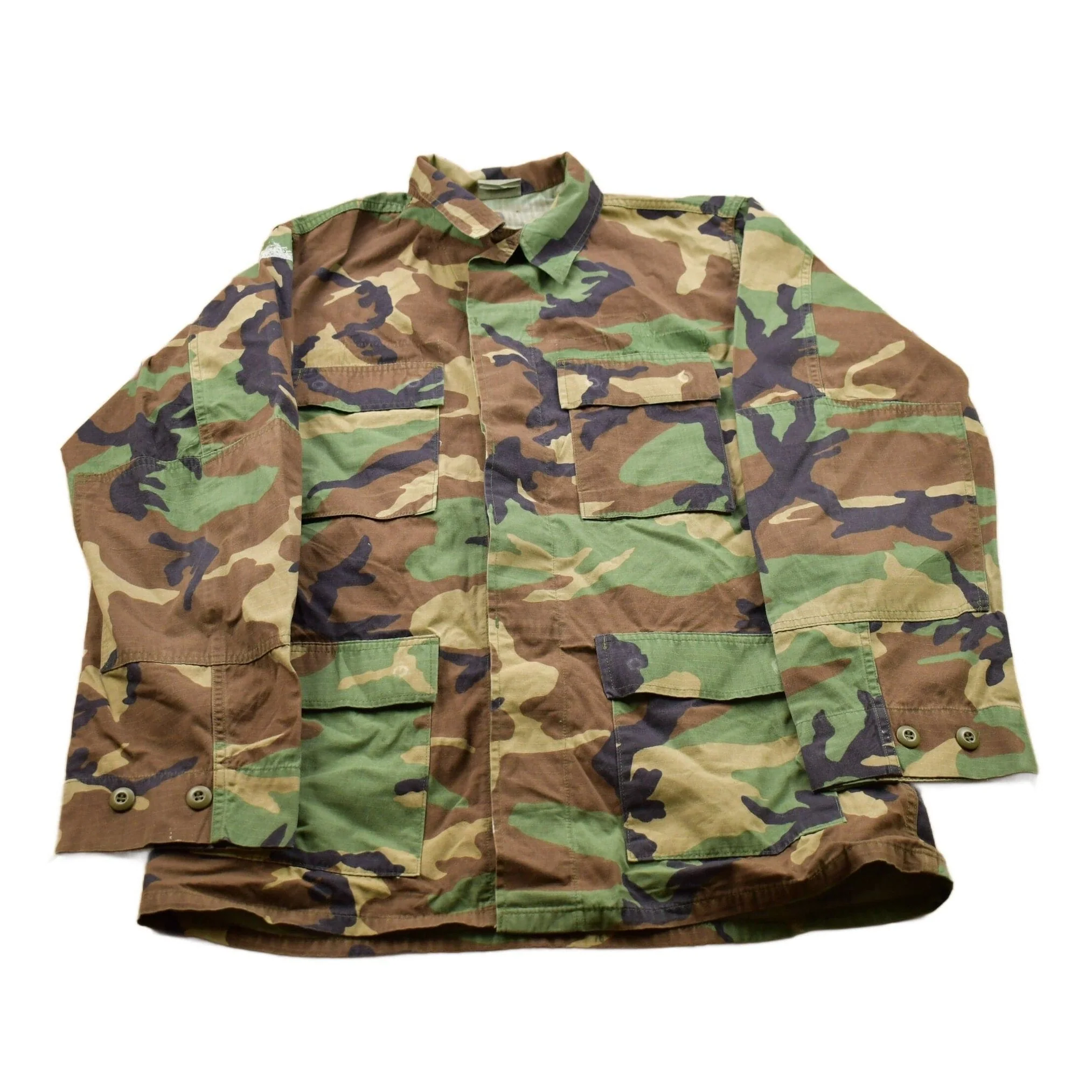 Vintage Military Button Up Shirt Men's M