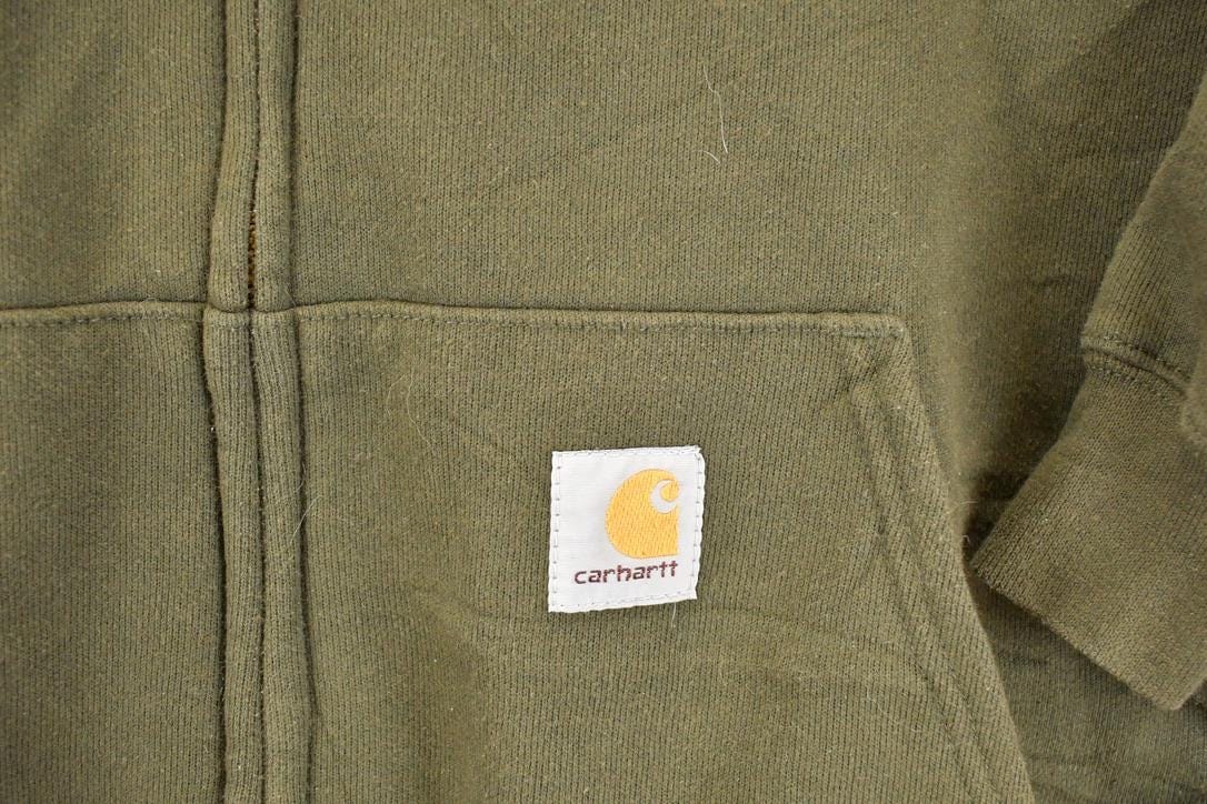 Vintage Y2K Carhartt Full Zip Hooded Sweatshirt Men's XXL - Image 3