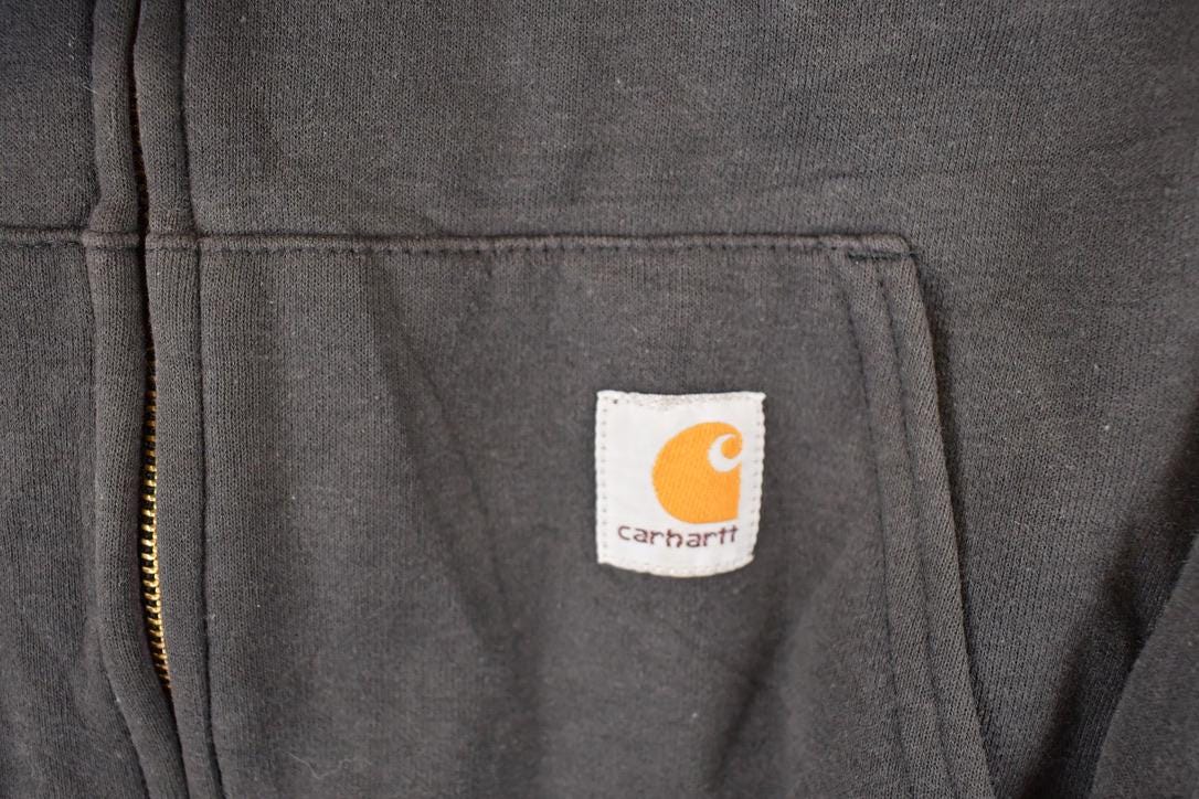 Vintage Y2K Distressed Carhartt Jim Poet Full Zip Hoodie Sweatshirt Men's L - Image 3