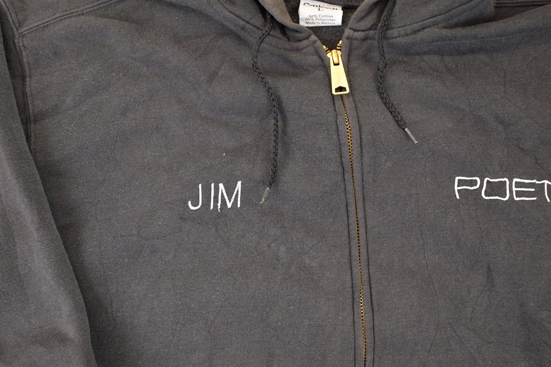 Vintage Y2K Distressed Carhartt Jim Poet Full Zip Hoodie Sweatshirt Men's L - Image 6