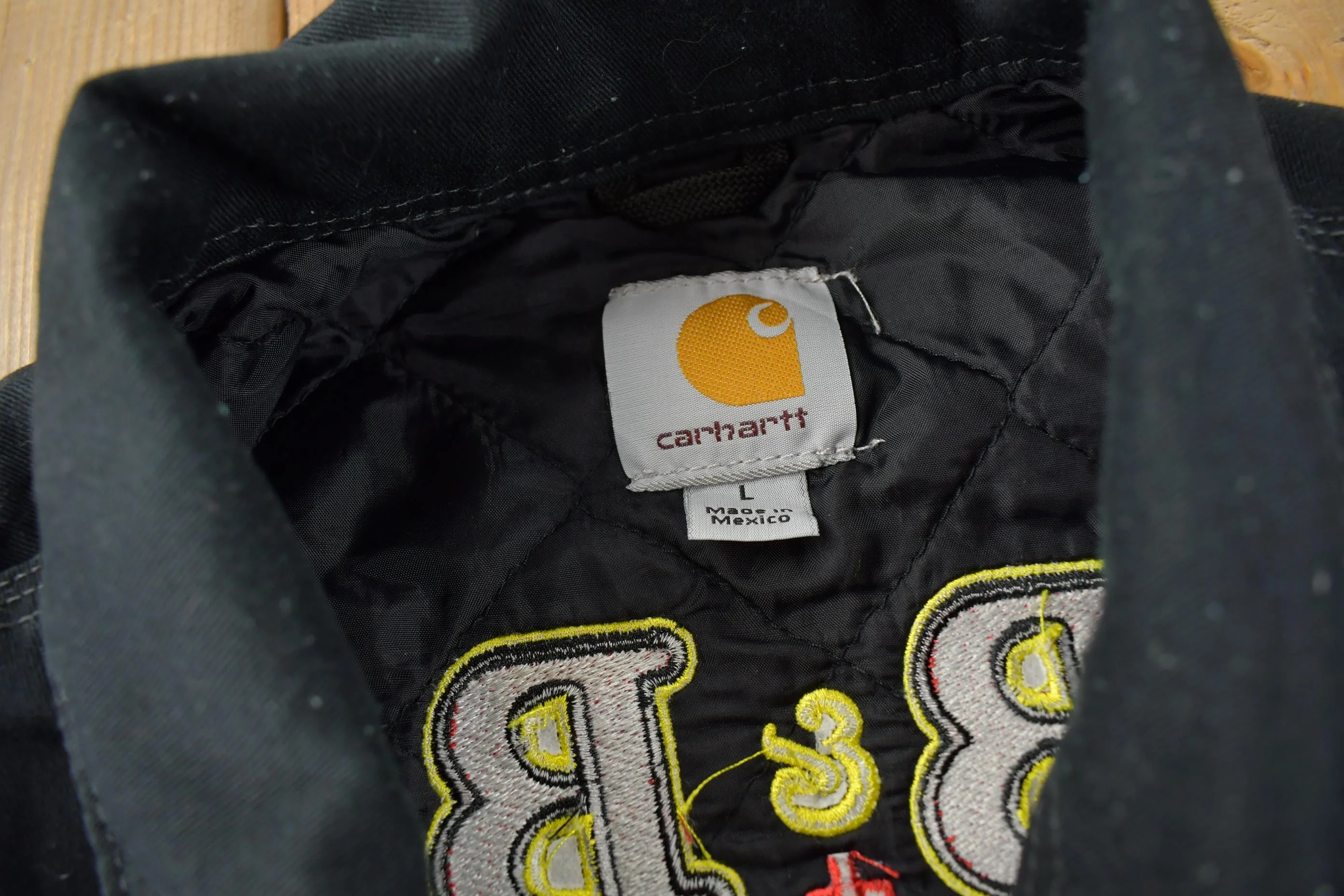 Vintage Y2K Embroidered Carhartt Detroit Jacket Size L - Image 5