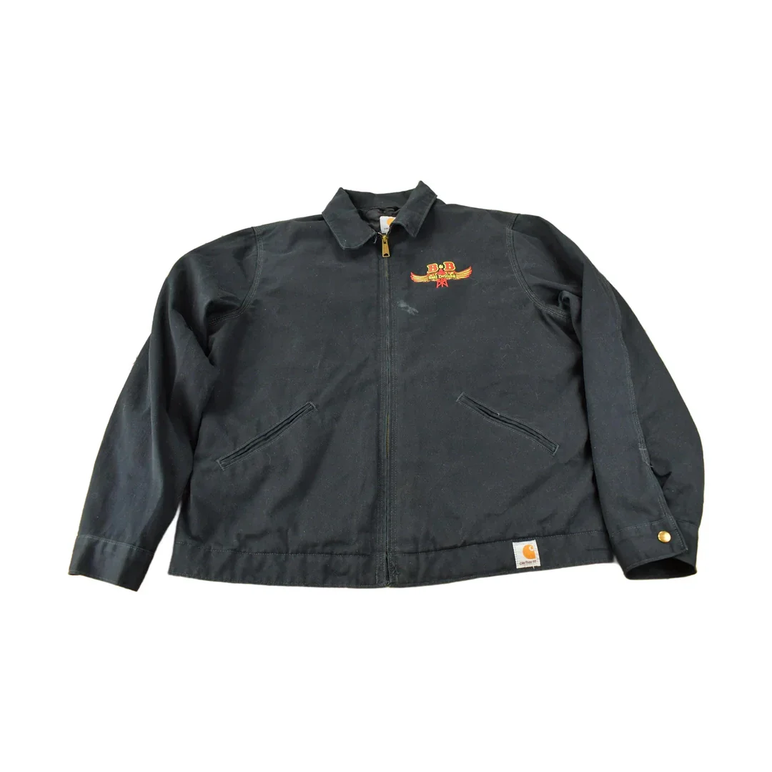 Vintage Y2K Embroidered Carhartt Detroit Jacket Size L Oil Drilling Company - Image 2