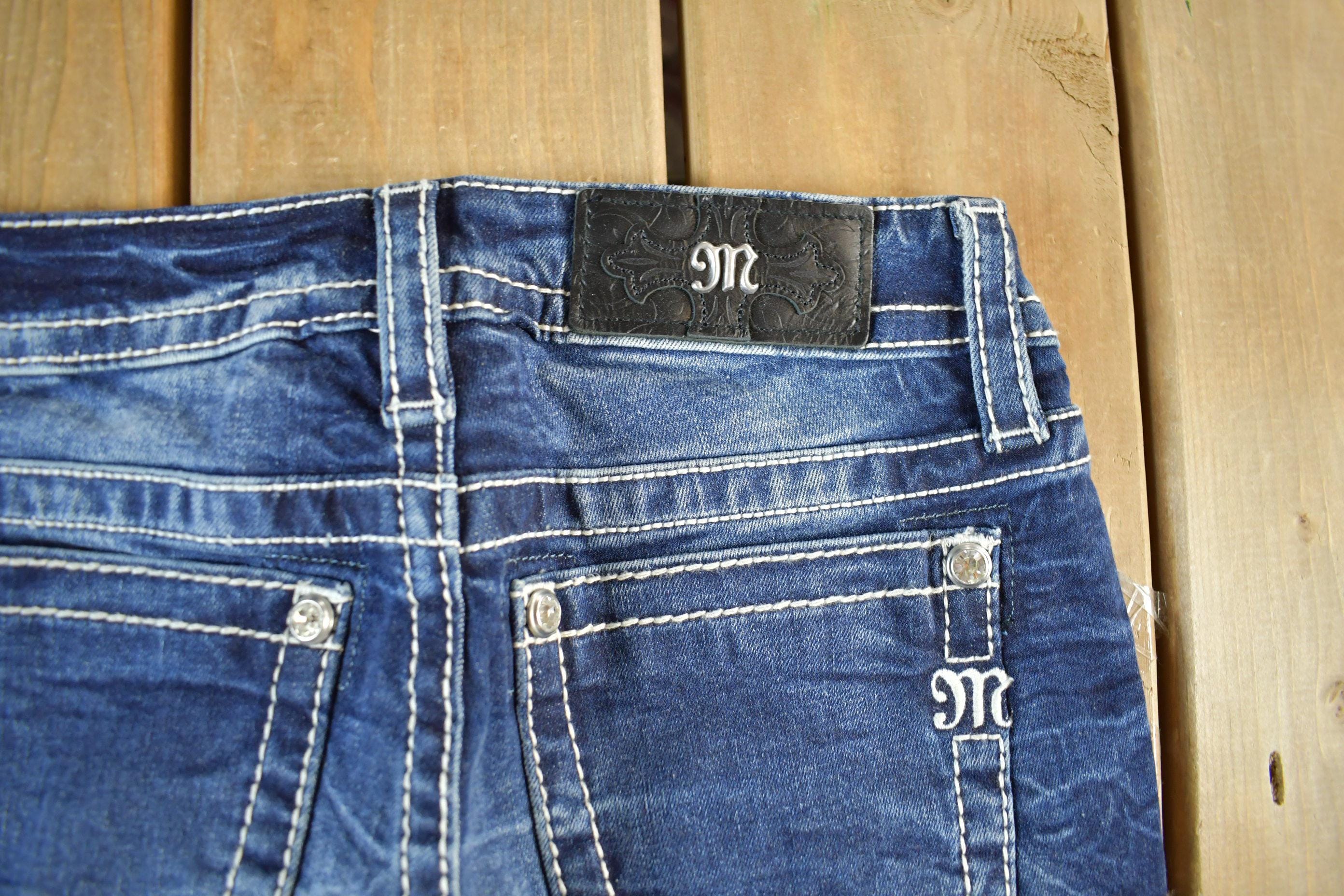 Vintage Y2K Miss Me Bedazzled Chloe Bootcut Low Rise Jeans Women's S 28 x 33 - Image 6