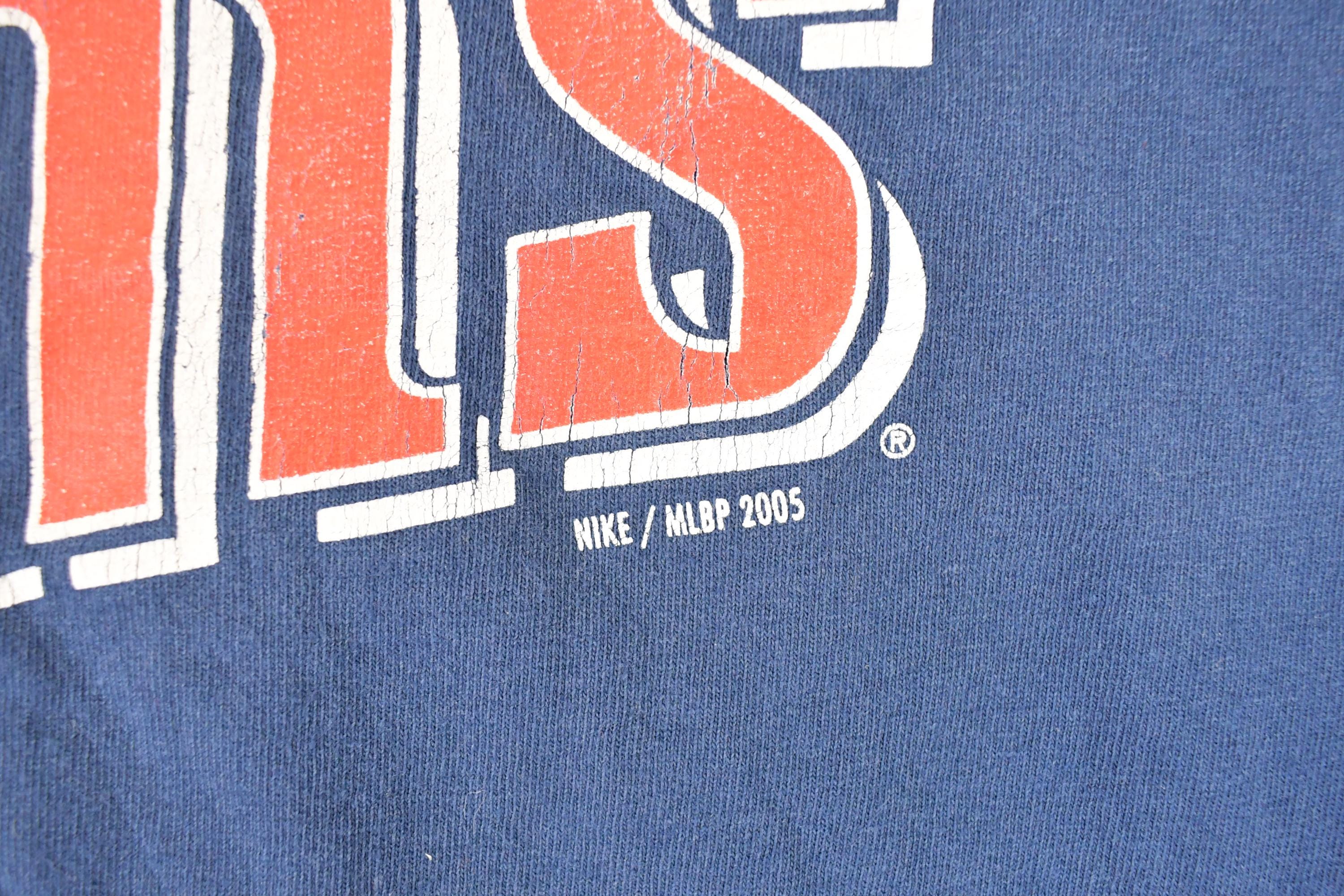 Vintage Y2K Nike Minnesota Twins Centre Scoosh MLB T-Shirt Men's XL - Image 5
