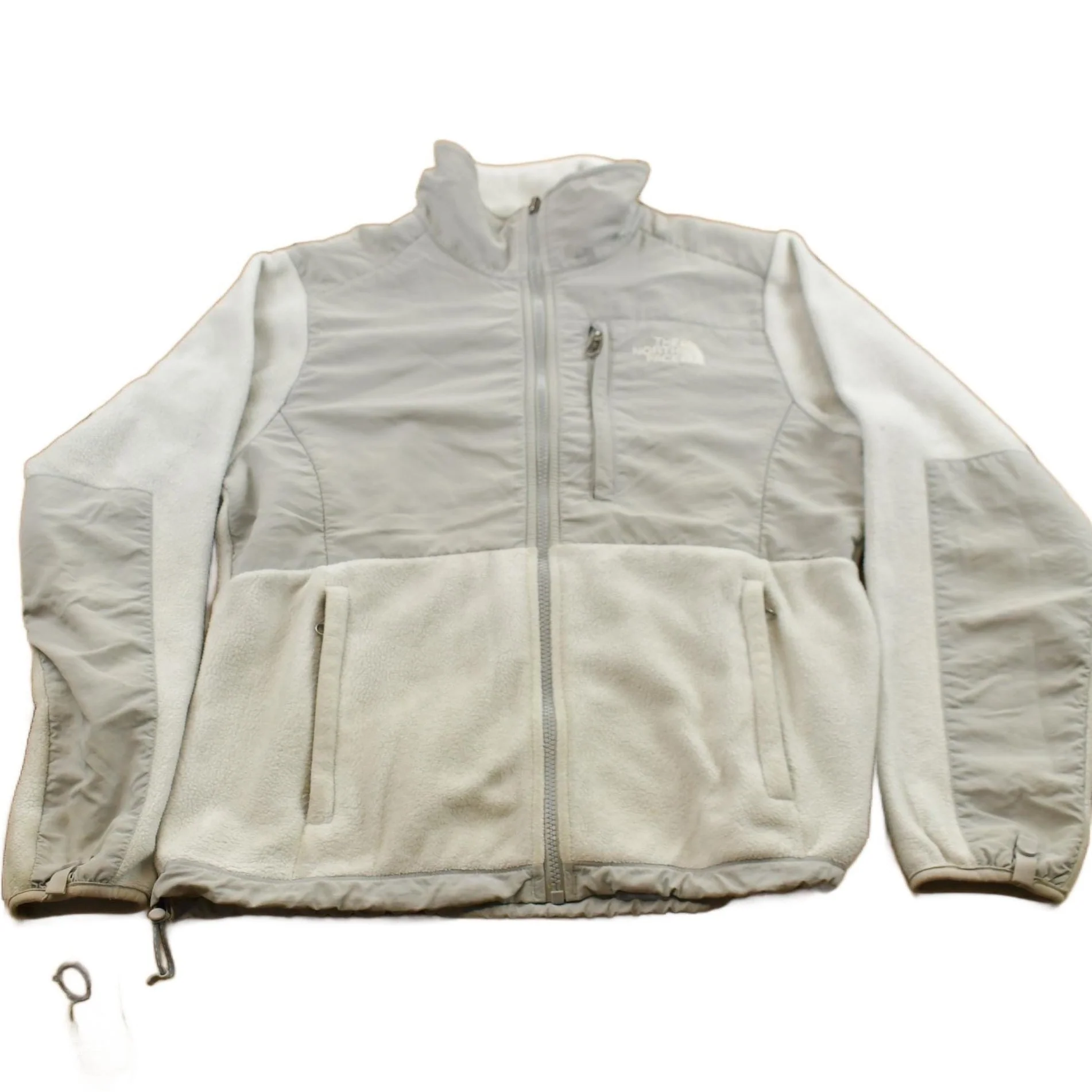 Vintage Y2K Womens The North Face White Grey Denali Fleece Sweater Women's S